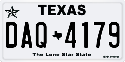TX license plate DAQ4179