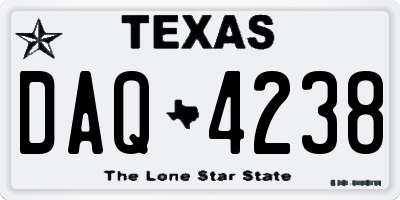 TX license plate DAQ4238