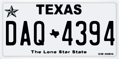TX license plate DAQ4394