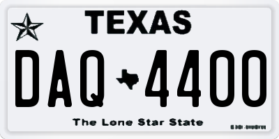 TX license plate DAQ4400