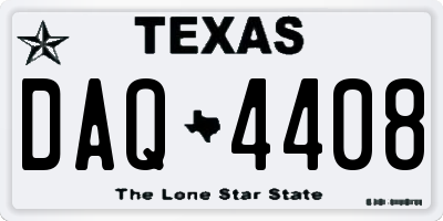 TX license plate DAQ4408