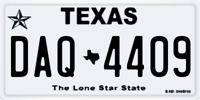 TX license plate DAQ4409