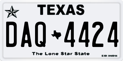 TX license plate DAQ4424