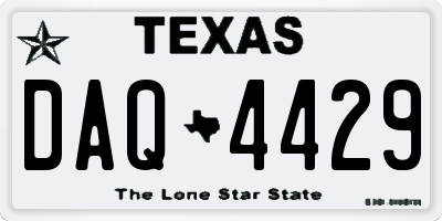 TX license plate DAQ4429