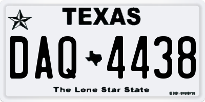 TX license plate DAQ4438