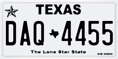 TX license plate DAQ4455