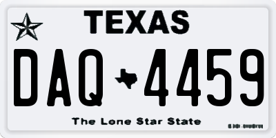 TX license plate DAQ4459