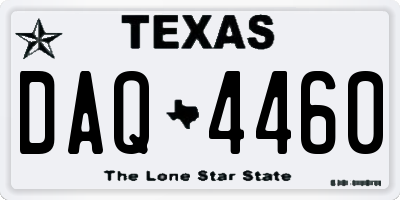 TX license plate DAQ4460