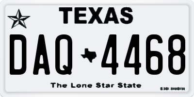 TX license plate DAQ4468