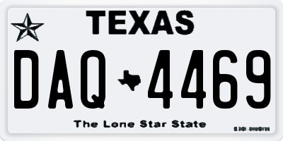 TX license plate DAQ4469
