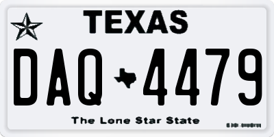 TX license plate DAQ4479