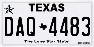 TX license plate DAQ4483