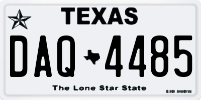 TX license plate DAQ4485
