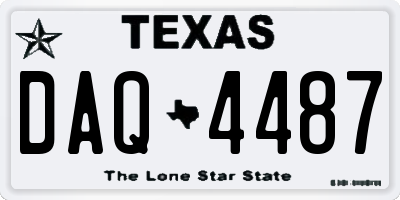 TX license plate DAQ4487
