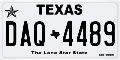 TX license plate DAQ4489