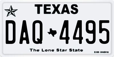 TX license plate DAQ4495