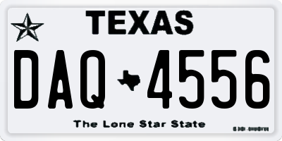 TX license plate DAQ4556