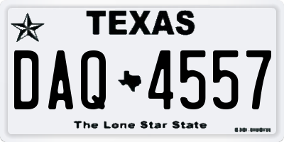TX license plate DAQ4557