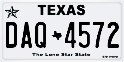 TX license plate DAQ4572
