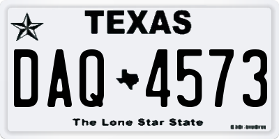 TX license plate DAQ4573