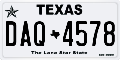 TX license plate DAQ4578