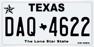 TX license plate DAQ4622