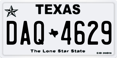 TX license plate DAQ4629