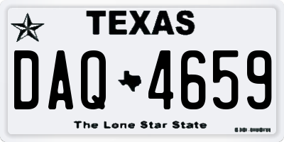 TX license plate DAQ4659
