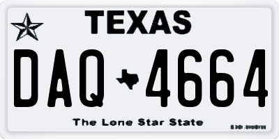 TX license plate DAQ4664