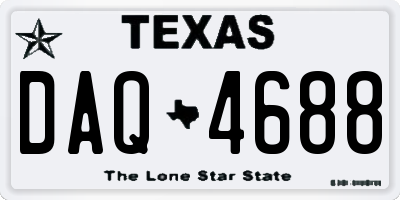 TX license plate DAQ4688