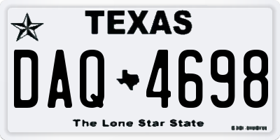 TX license plate DAQ4698
