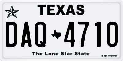 TX license plate DAQ4710