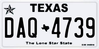 TX license plate DAQ4739