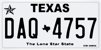 TX license plate DAQ4757