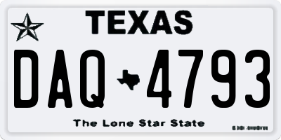 TX license plate DAQ4793