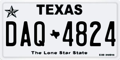 TX license plate DAQ4824
