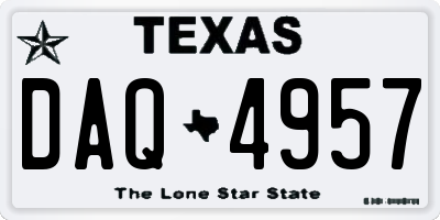 TX license plate DAQ4957