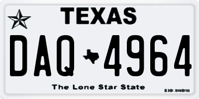 TX license plate DAQ4964