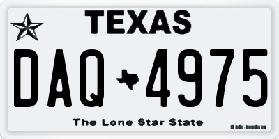TX license plate DAQ4975