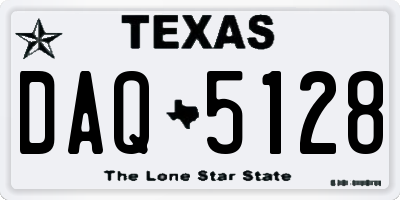 TX license plate DAQ5128