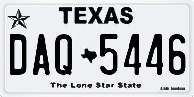 TX license plate DAQ5446