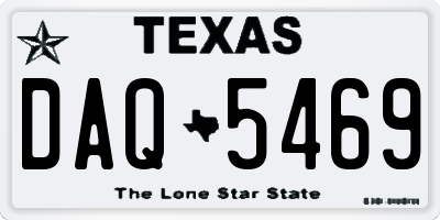 TX license plate DAQ5469
