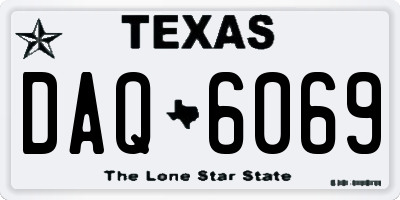 TX license plate DAQ6069