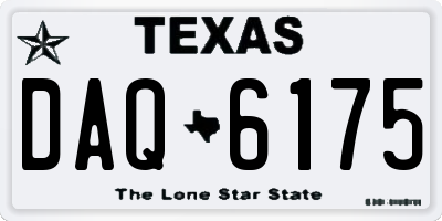 TX license plate DAQ6175