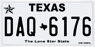 TX license plate DAQ6176