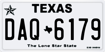 TX license plate DAQ6179