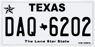 TX license plate DAQ6202