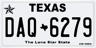 TX license plate DAQ6279