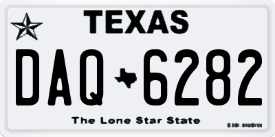 TX license plate DAQ6282