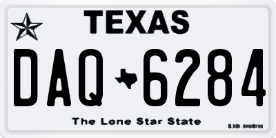 TX license plate DAQ6284